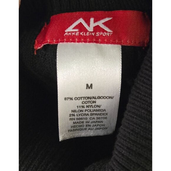 Academia Preppy Old Money Black Cable Knit Turtleneck Sweater Womens M Classic - Picture 8 of 9